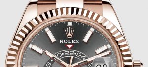 The luxury fake Rolex Sky-Dweller 316935 watches are made from everose gold.