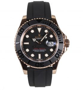 The 40 mm replica Rolex Yacht-Master 40 116655 watches have black dials.