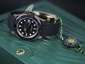 The luxury fake Rolex Yacht-Master 40 116655 watches are made from everose gold.