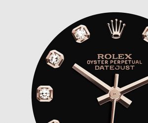 The 34 mm replica Rolex Pearlmaster 34 81285 watches have black dials.