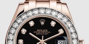 The luxury copy Rolex Pearlmaster 34 81285 watches are decorated with diamonds.