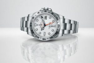 The water resistant copy Rolex Explorer II 216570 watches have luminant dials.