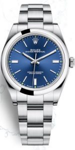 The fine replica Rolex watches have blue dials.
