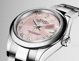 The Roman numerals hour markers present the modern elegance.