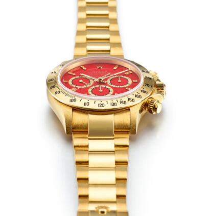 The Rolex Daytona with red dial is special and eye-catching.