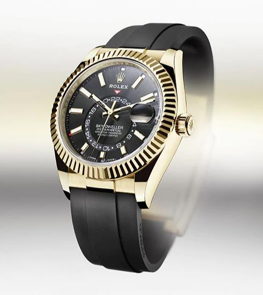 The 42mm replica watch is made from 18ct gold.
